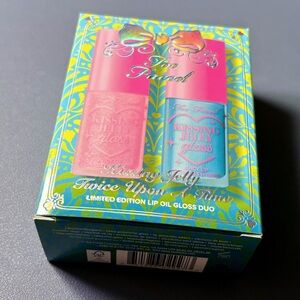 Too Faced Kissing Jelly Twice Upon A Time Lip Oil Gloss Duo Each 4.5ml New